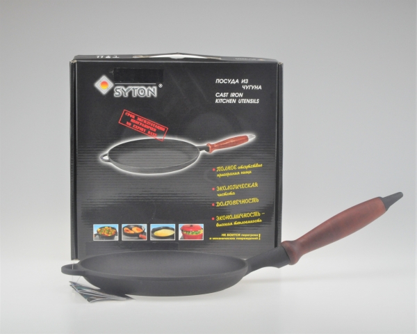24 cm Pfannkuchen Crepespfanne aus Gusseisen PREMIUM