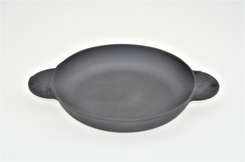 20 cm Bratpfanne Servierpfanne Portionpfanne Platte mit dekorativen Gussgriffen "Schwein" aus Gusseisen