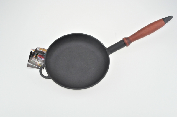 20 cm Pfanne aus Gusseisen mit Holzgriff PREMIUM