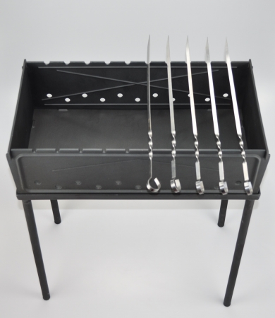 Mangal Schaschlik Grill aus Gusseisen Reisegrill zerlegbar mit Tragetasche