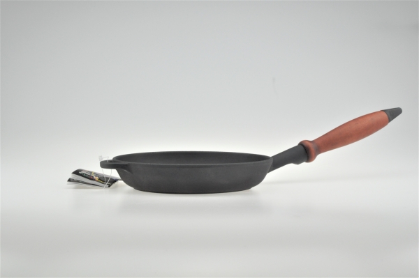 22 cm Pfanne aus Gusseisen mit Holzgriff PREMIUM