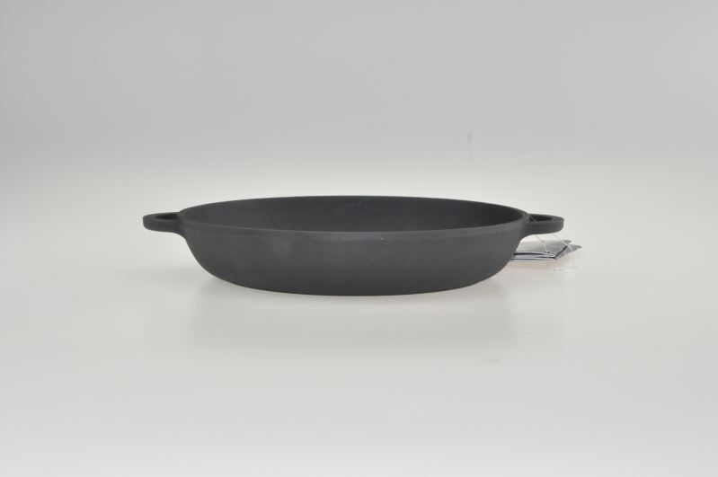 20 cm Bratpfanne Servierpfanne Portionpfanne Platte mit dekorativen Gussgriffen "Rind" aus Gusseisen